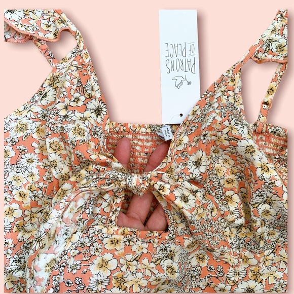 NWT Patrons of Peace boho coral top Small / S NEW with tag - Picture 2 of 3